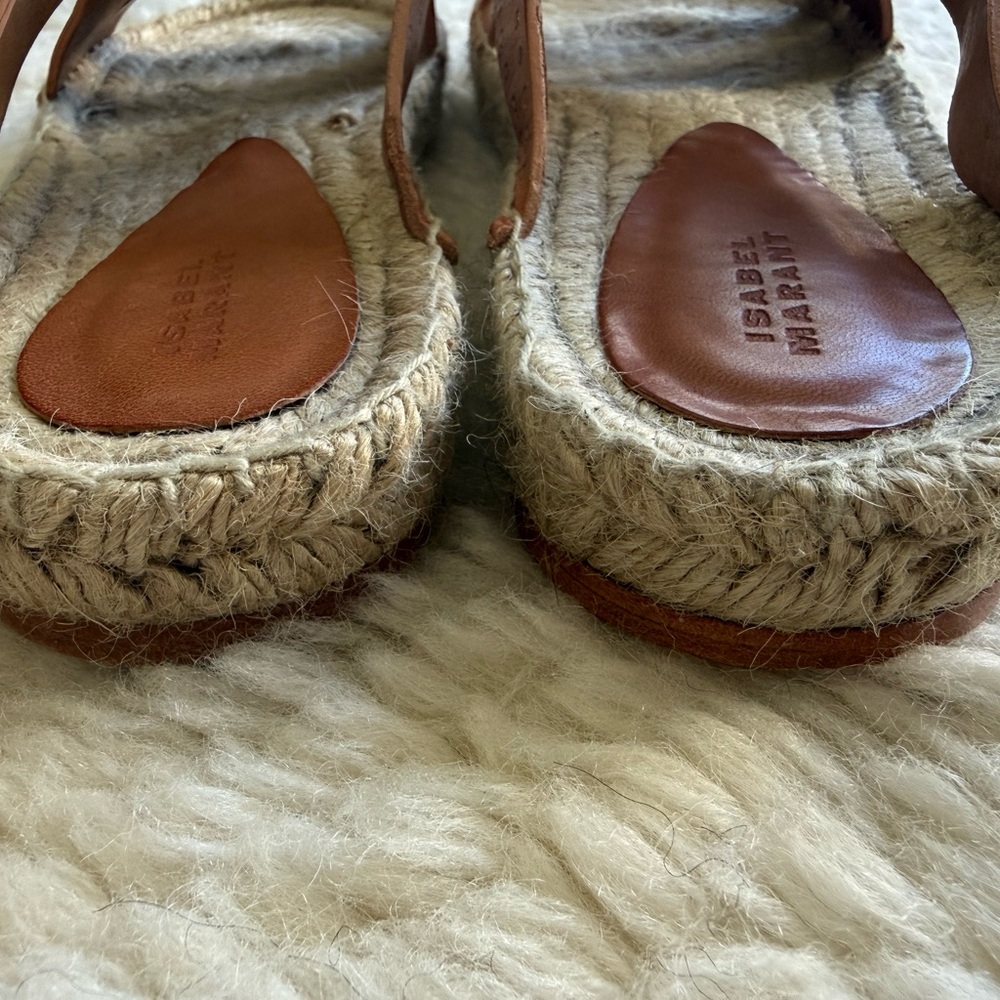Isabel Marant Tan Espadrilles with Gold Studs - Picture 3 of 6